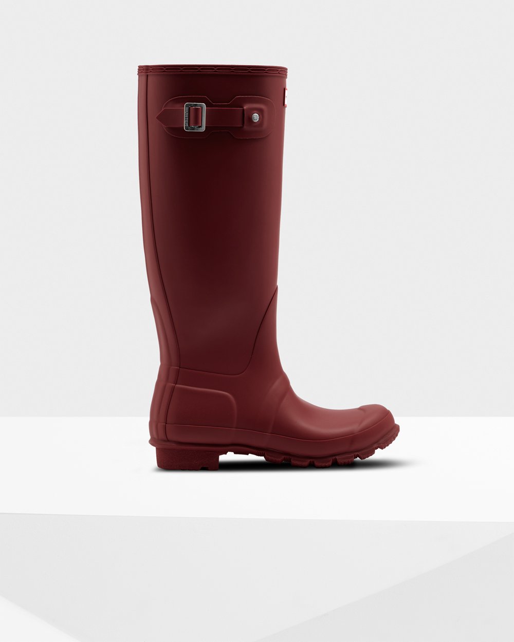 Womens Tall Rain Boots - Hunter Original (59EYTBCDH) - Grey Red